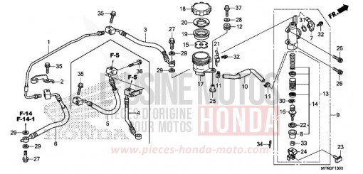 MAÎTRE-CYLINDRE DE FREIN ARRIÈRE CB1000RE de 2014
